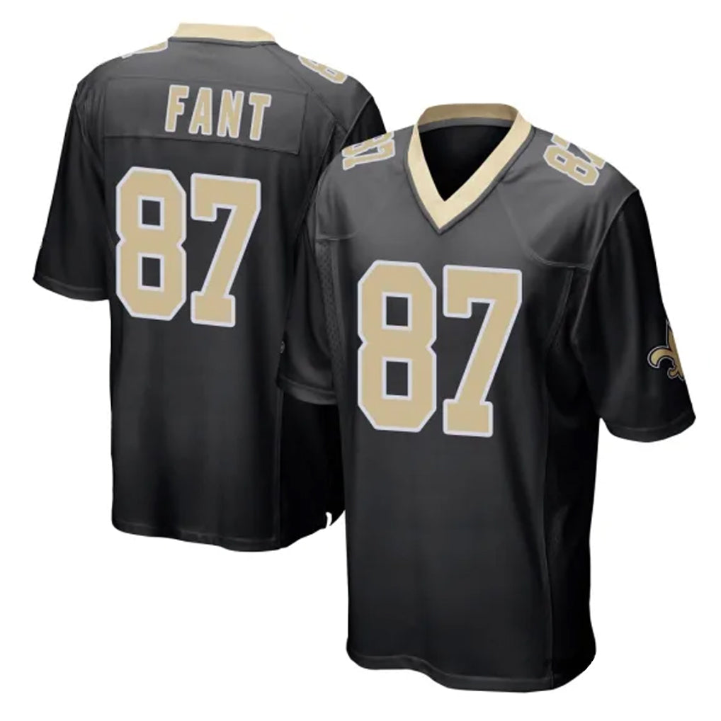 NO.Saints #87 Noah Fant Player Black Home Game BALCE Stitched Jerseys