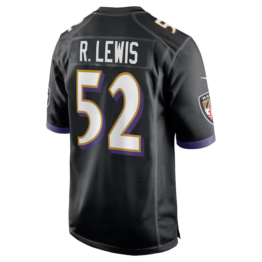 B.Ravens #52 Ray Lewis Player Black Alternate Home BALCE Stitched Jerseys