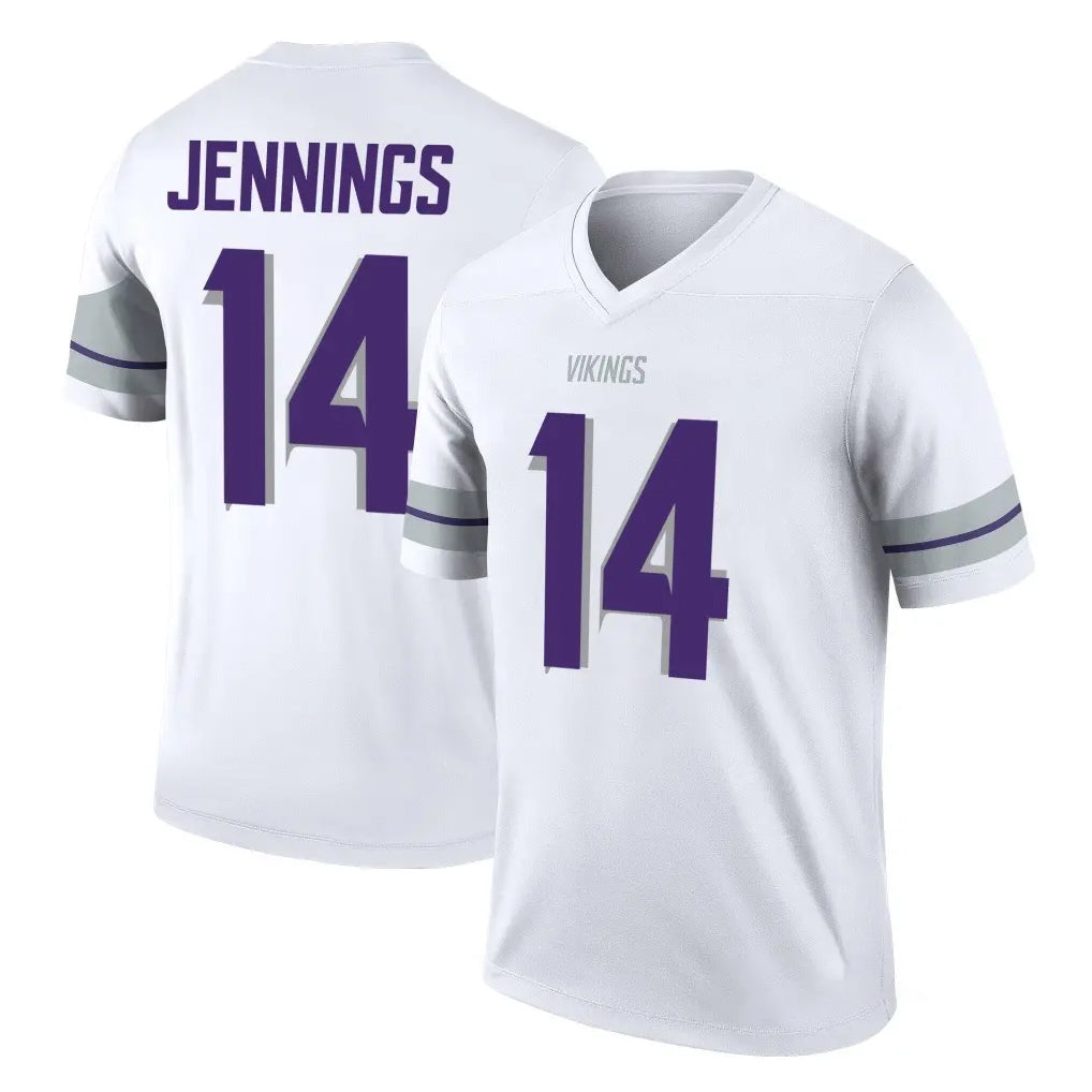 M.Vikings #14 Jauan Jennings Player White Alternate Legend Home Game BALCE Stitched Jerseys