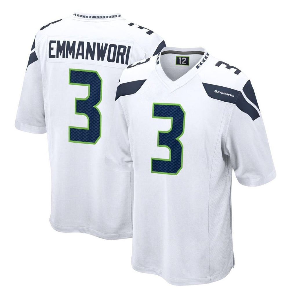 S.Seahawks #3 Nick Emmanwori Player White Home Game BALCE Stitched Jerseys