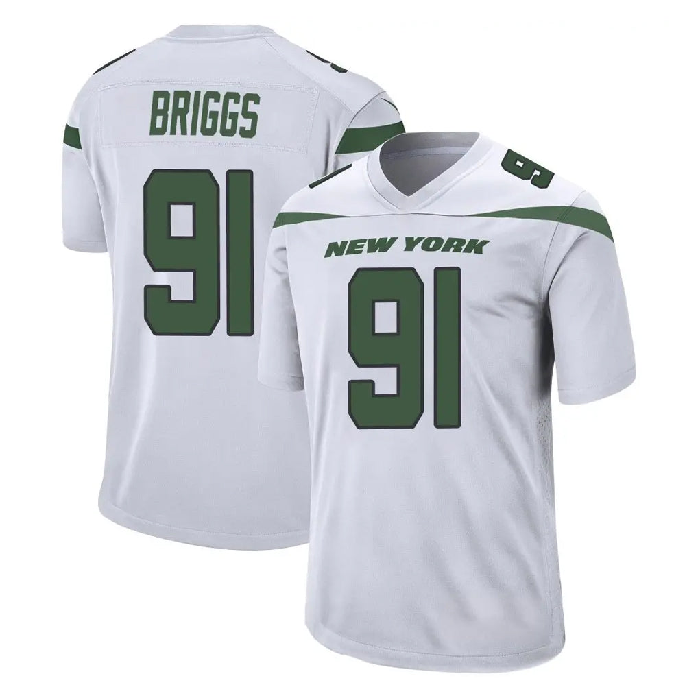 NY.Jets #91 Jowon Briggs Player White Spotlight Home Game BALCE Stitched Jerseys