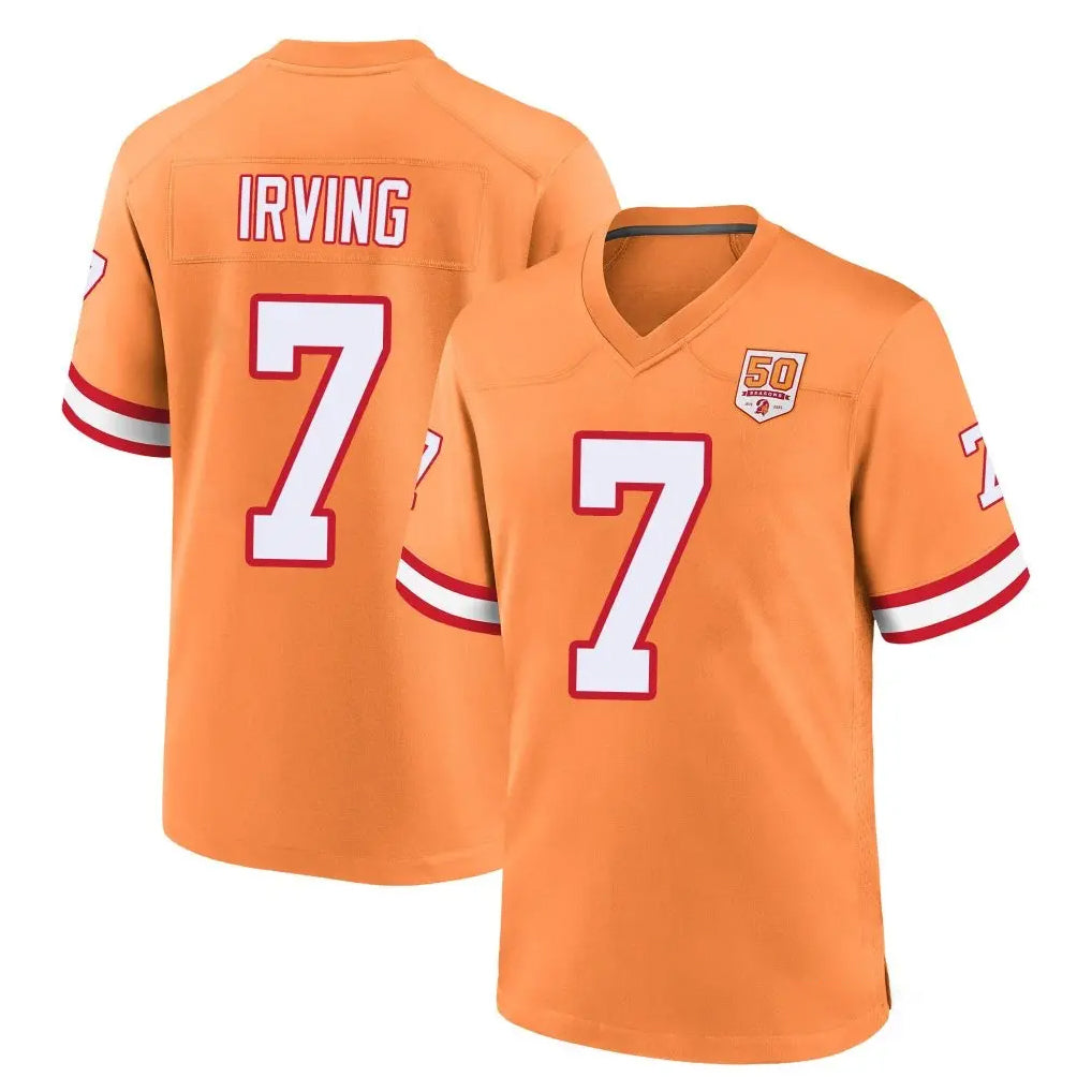 TB.Buccaneers #7 Bucky Irving Player Orange Throwback Home Game BALCE Stitched Jerseys