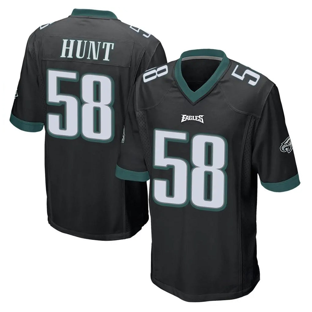 P.Eagles #58 Jalyx Hunt Player Black Home Game BALCE Stitched Jerseys