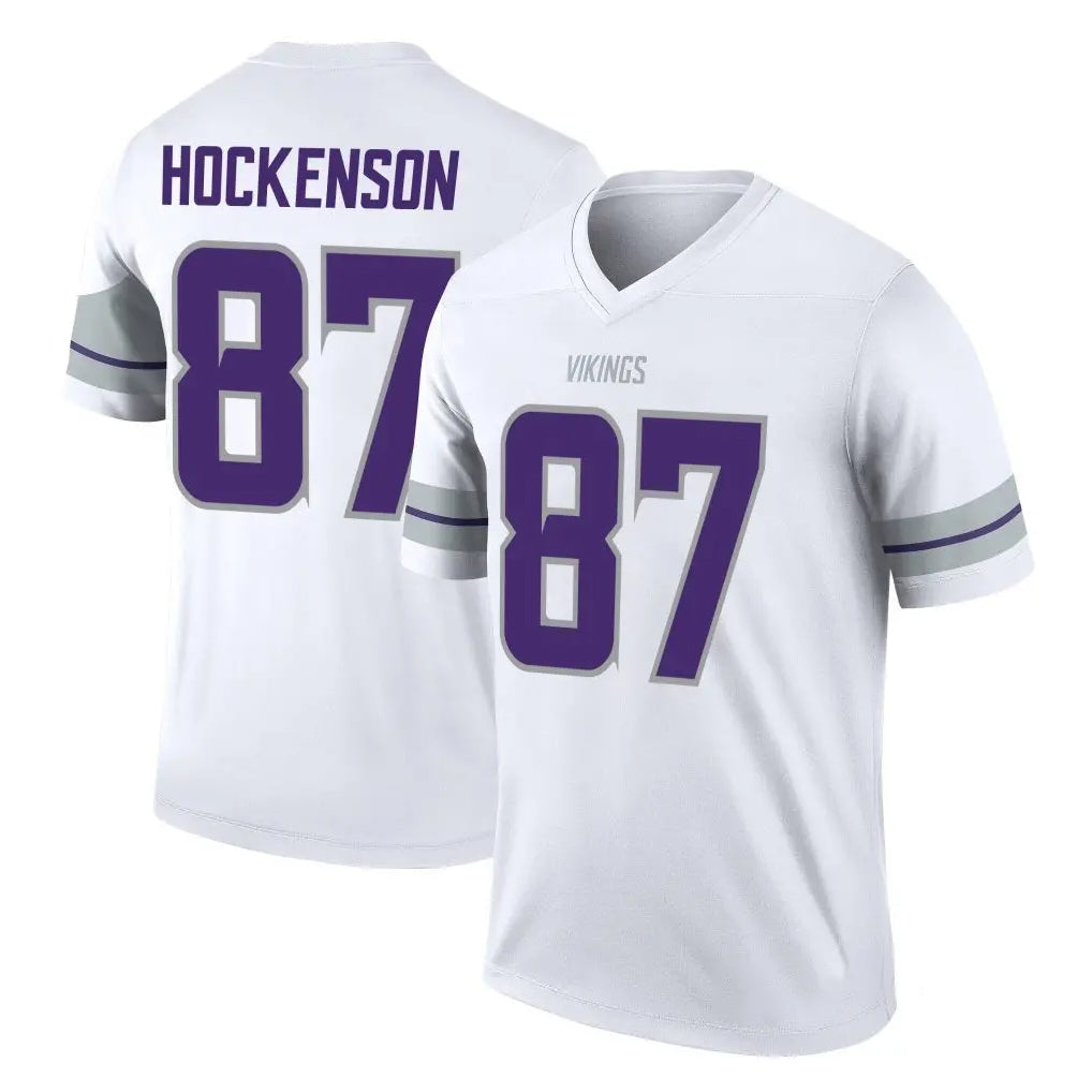M.Vikings #87 T.J. Hockenson Player White Alternate Legend Home Game BALCE Stitched Jerseys