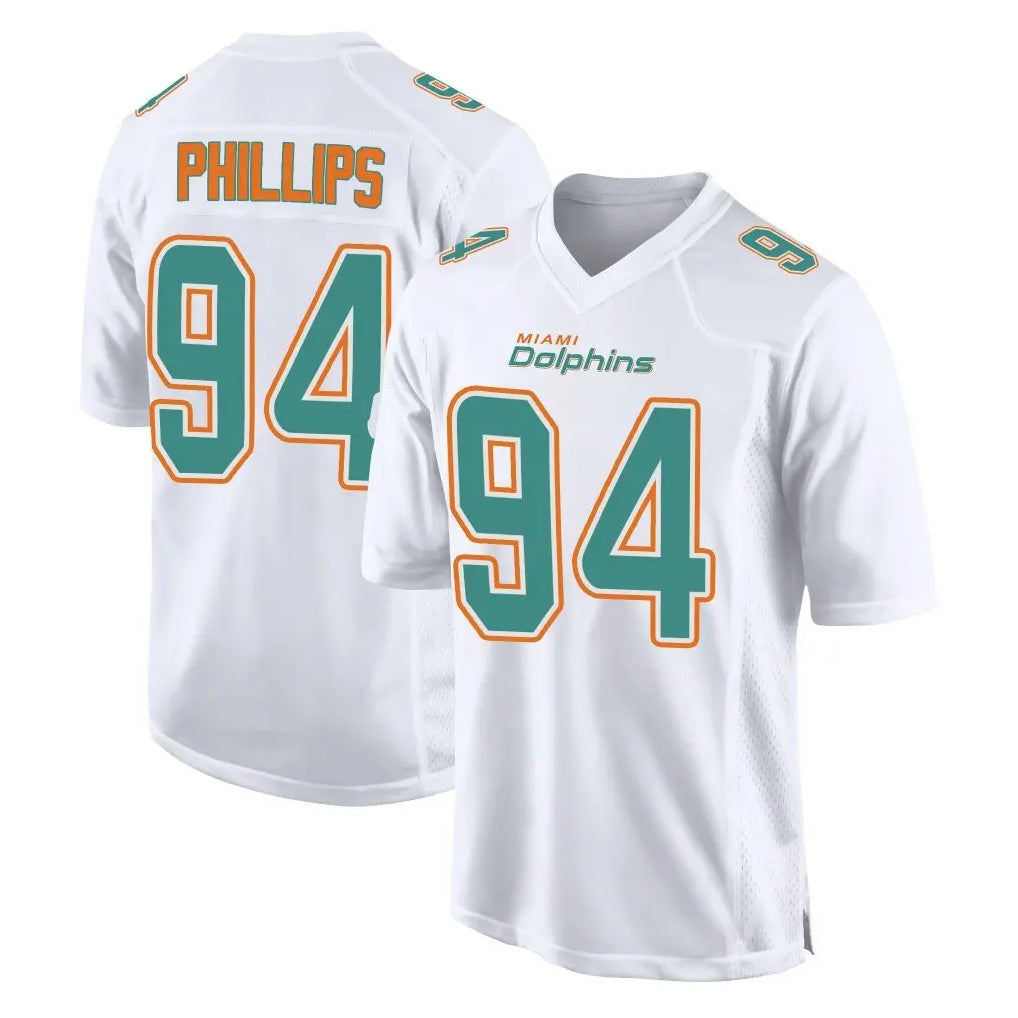 M.Dolphins #94 Jordan Phillips Player White Fashion Home Game BALCE Stitched Jerseys