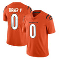 C.Bengals #0 DJ Turner II Player Orange Vapor Untouchable Limited Home Game BALCE Stitched Jerseys