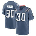NE.Patriots #30 Jam Miller Player Blue Rivalries Collection Home Game BALCE Stitched Jerseys