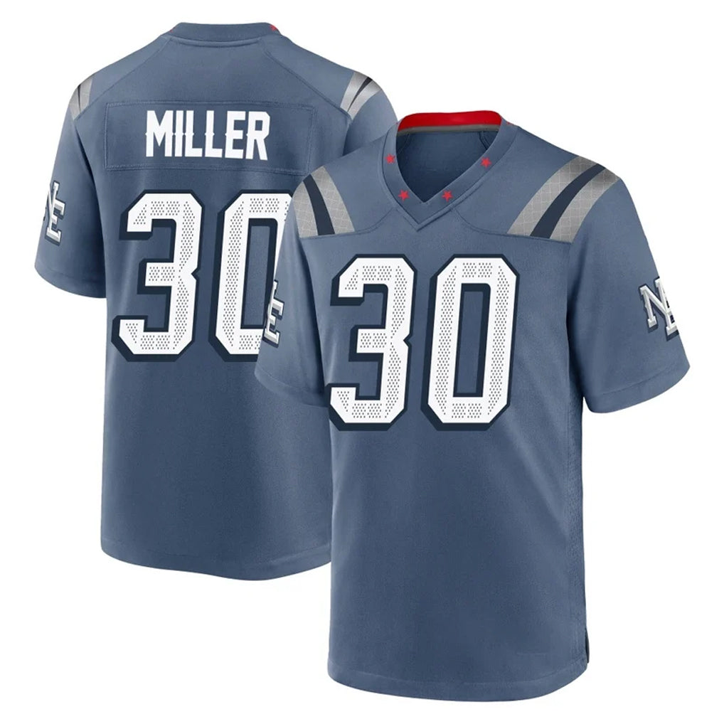 NE.Patriots #30 Jam Miller Player Blue Rivalries Collection Home Game BALCE Stitched Jerseys