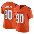 C.Bengals #90 Kris Jenkins Jr Player Orange Vapor F.U.S.E. Limited Home Game BALCE Stitched Jerseys