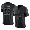 SF.49ers #27 Ji'Ayir Brown Player Black Limited Reflective Home Game BALCE Stitched Jerseys