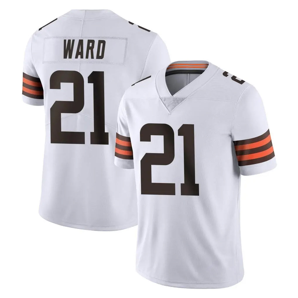 C.Browns #21 Denzel Ward Player White Vapor Untouchable Limited Home Game BALCE Stitched Jerseys