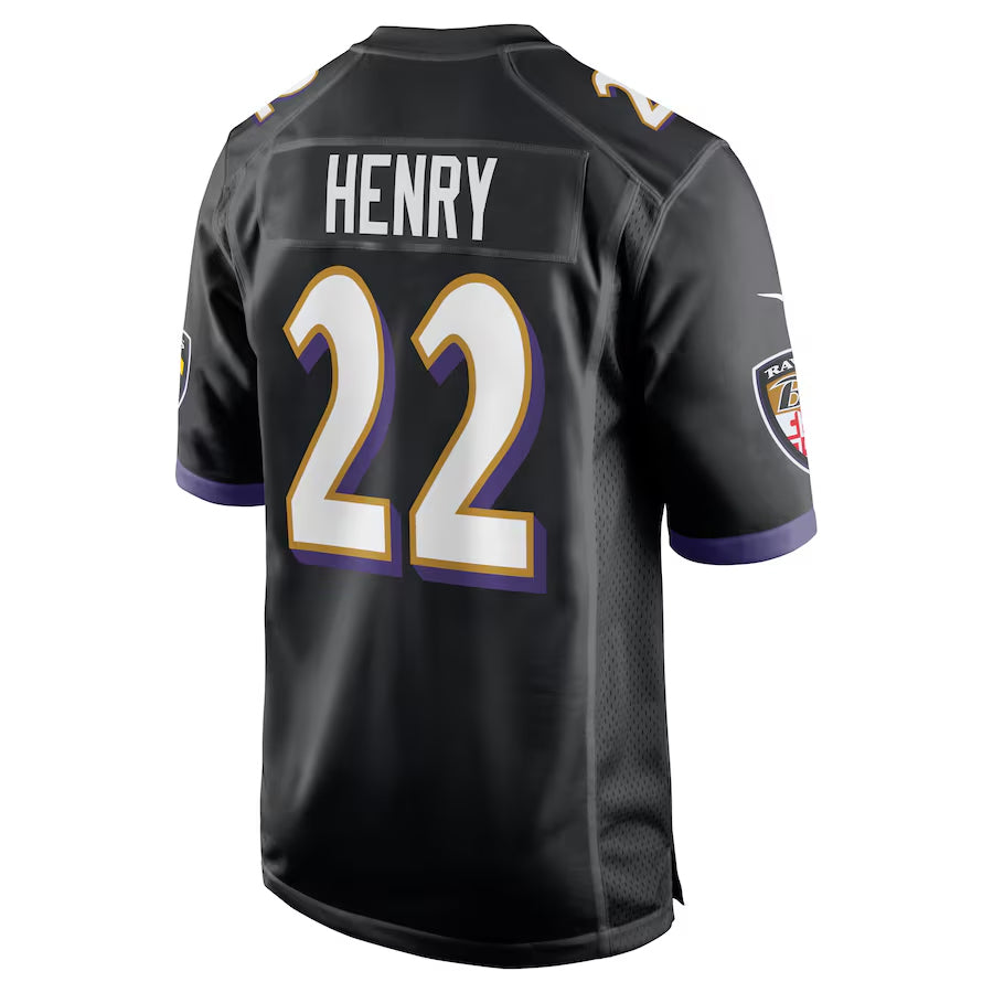 B.Ravens #22 Derrick Henry Player Black Alternate Home Game BALCE Stitched Jerseys
