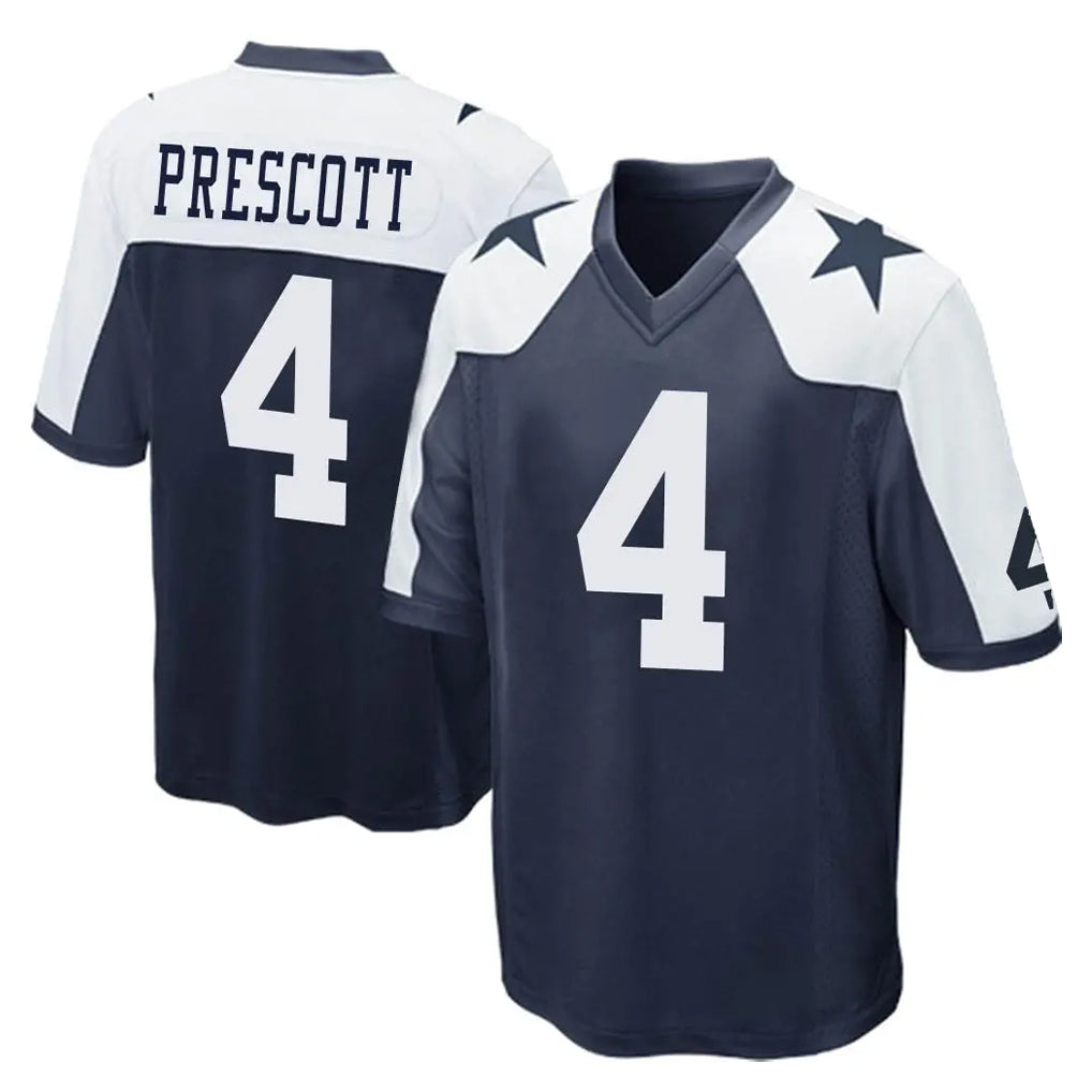 D.Cowboys #4 Dak Prescott Player Navy-White Alternate Home Game BALCE Stitched Jerseys