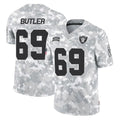 LV.Raiders #69 Adam Butler Player Arctic Camo Salute To Service Limited Game BALCE Stitched Jerseys