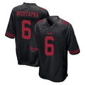 SF.49ers #6 Malik Mustapha Player Black Alternate Home Game BALCE Stitched Jerseys