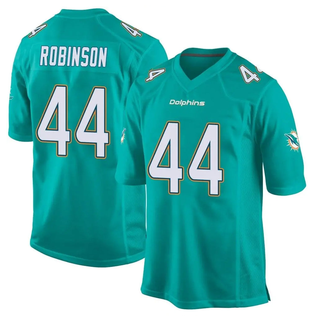 M.Dolphins #44 Chop Robinson Player Aqua Team Color Home Game BALCE Stitched Jerseys