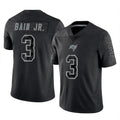 TB.Buccaneers #3 Rueben Bain Jr. Player Black Reflective Limited Home Game BALCE Stitched Jerseys