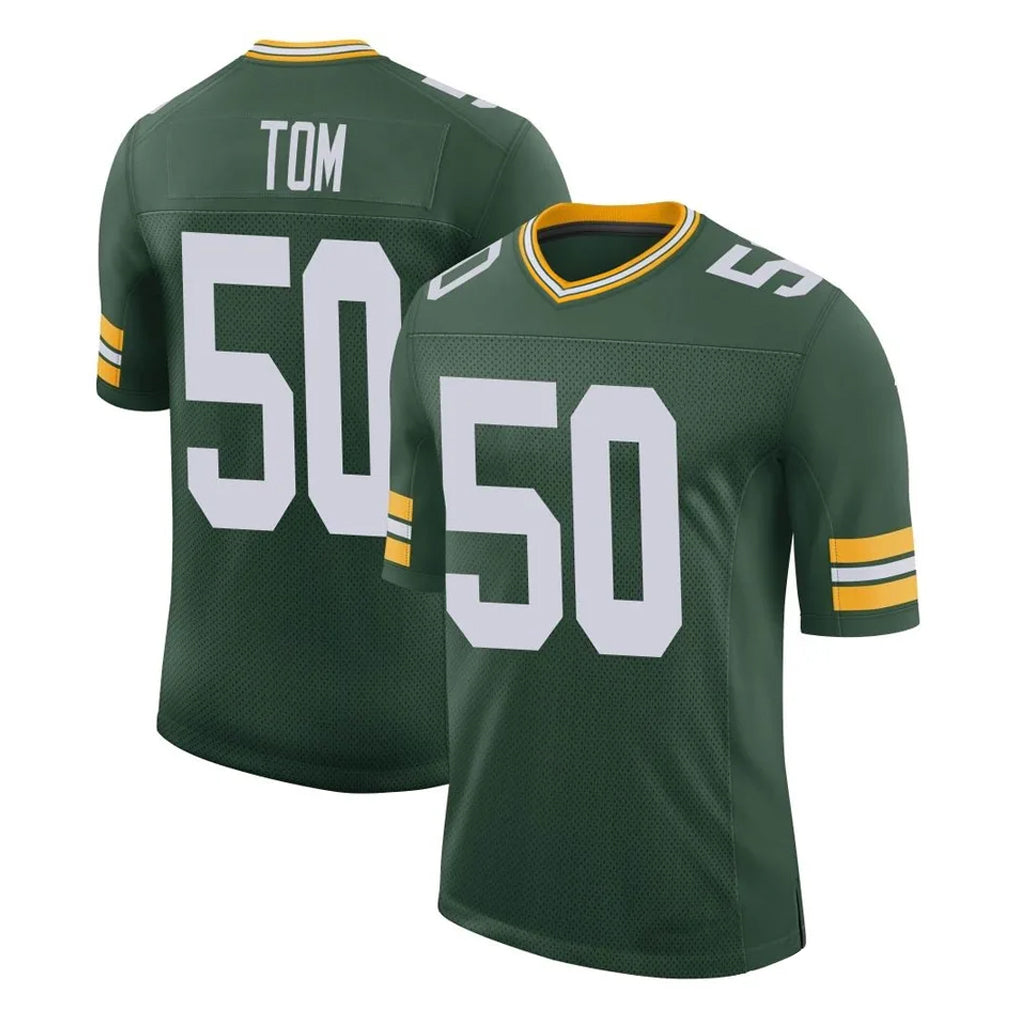 GB.Packers #50 Zach Tom Player Green Limited Classic Home Game BALCE Stitched Jerseys
