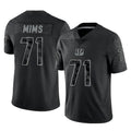 C.Bengals #71 Amarius Mims Player Black Reflective Limited Game BALCE Stitched Jerseys