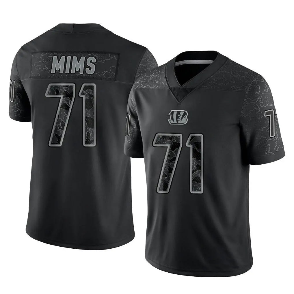 C.Bengals #71 Amarius Mims Player Black Reflective Limited Game BALCE Stitched Jerseys