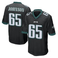 P.Eagles #65 Lane Johnson Player Black Home Game BALCE Stitched Jerseys