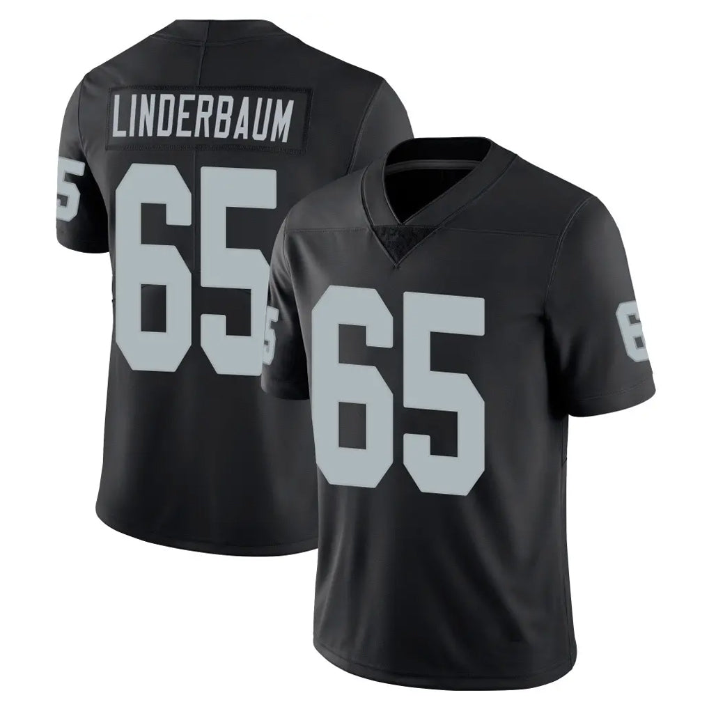 LV.Raiders #65 Tyler Linderbaum Player Black Limited Vapor Untouchable Home Game BALCE Stitched Jerseys