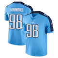 T.Titans #98 Jeffery Simmons Player Light Blue Limited Color Rush Home Game BALCE Stitched Jerseys