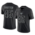 TB.Buccaneers #45 Josiah Trotte Player Black Reflective Limited Home Game BALCE Stitched Jerseys