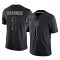 IN.Colts #1 Sauce Gardner Player Black Reflective Limited Game BALCE Stitched Jerseys