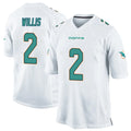 M.Dolphins #2 Malik Willis Player White Home Game BALCE Stitched Jerseys