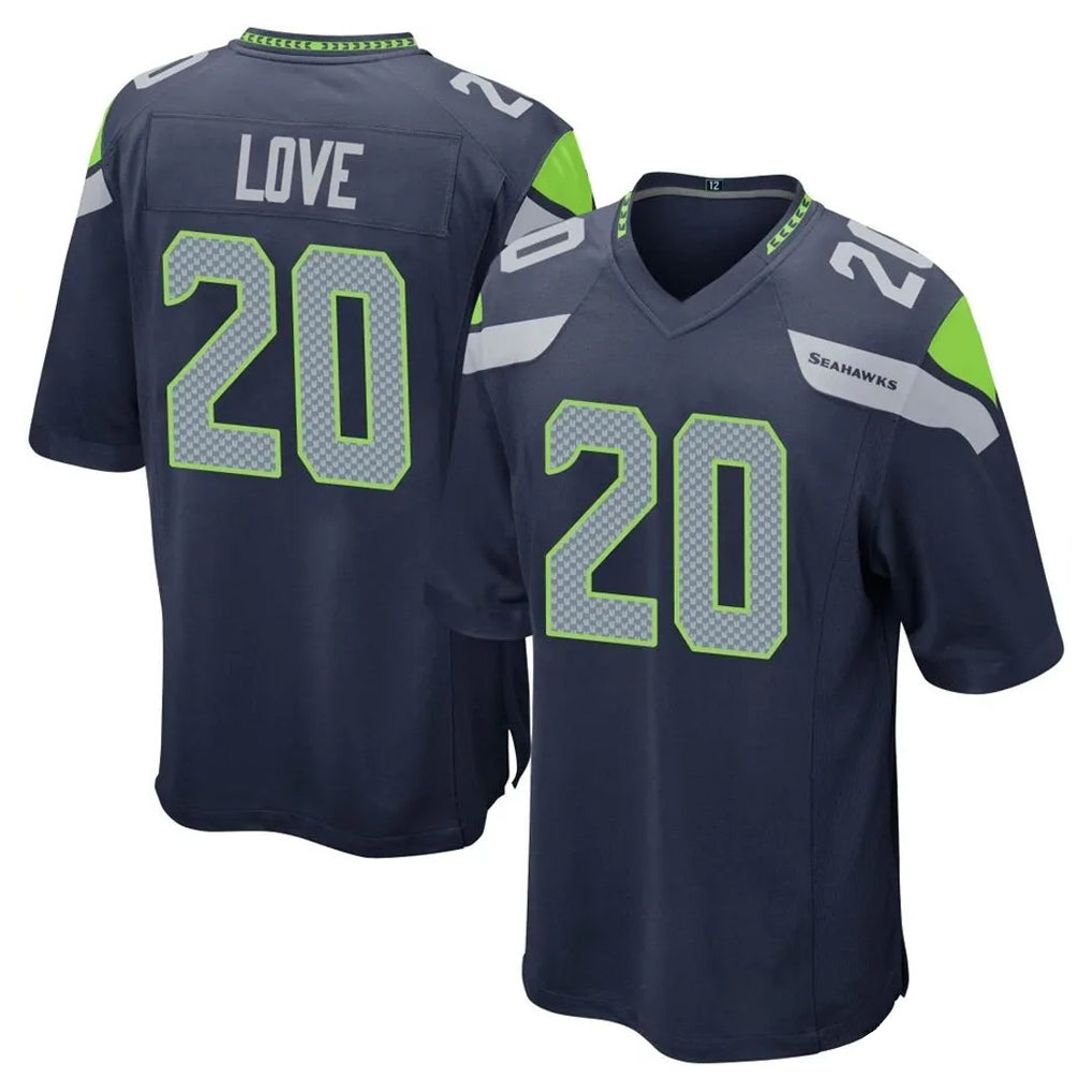 S.Seahawks #20 Julian Love Player Navy Home Game BALCE Stitched Jerseys