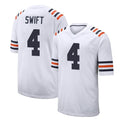 C.Bears #4 D'Andre Swift Player White Classic Home Game BALCE Stitched Jerseys
