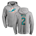 M.Dolphins #2 Malik Willis Player Gray LOGO Pullover Hoodies Limited BALCE Stitched Jerseys