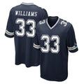 D.Cowboys #33 Javonte Williams Player Navy Home Game BALCE Stitched Jerseys