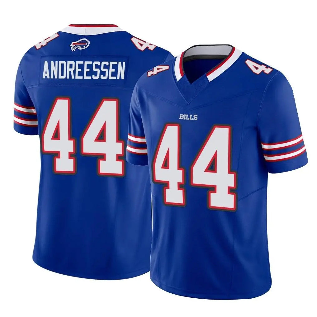 B.Bills #44 Joe Andreessen Player Royal Vapor F.U.S.E. Limited Home Game BALCE Stitched Jerseys