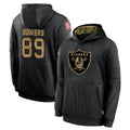 LV.Raiders #89 Brock Bowers Player Black Salute to Service Hoodies Limited Game BALCE Stitched Jerseys