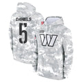 W.Commanders #5 Jayden Daniels Player Arctic Camo Limited Salute to Service Pullover Hoodies Game BALCE Stitched Jerseys