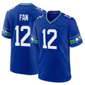 S.Seahawks #12 12th Fan Player Royal Throwback Home Game BALCE Stitched Jerseys