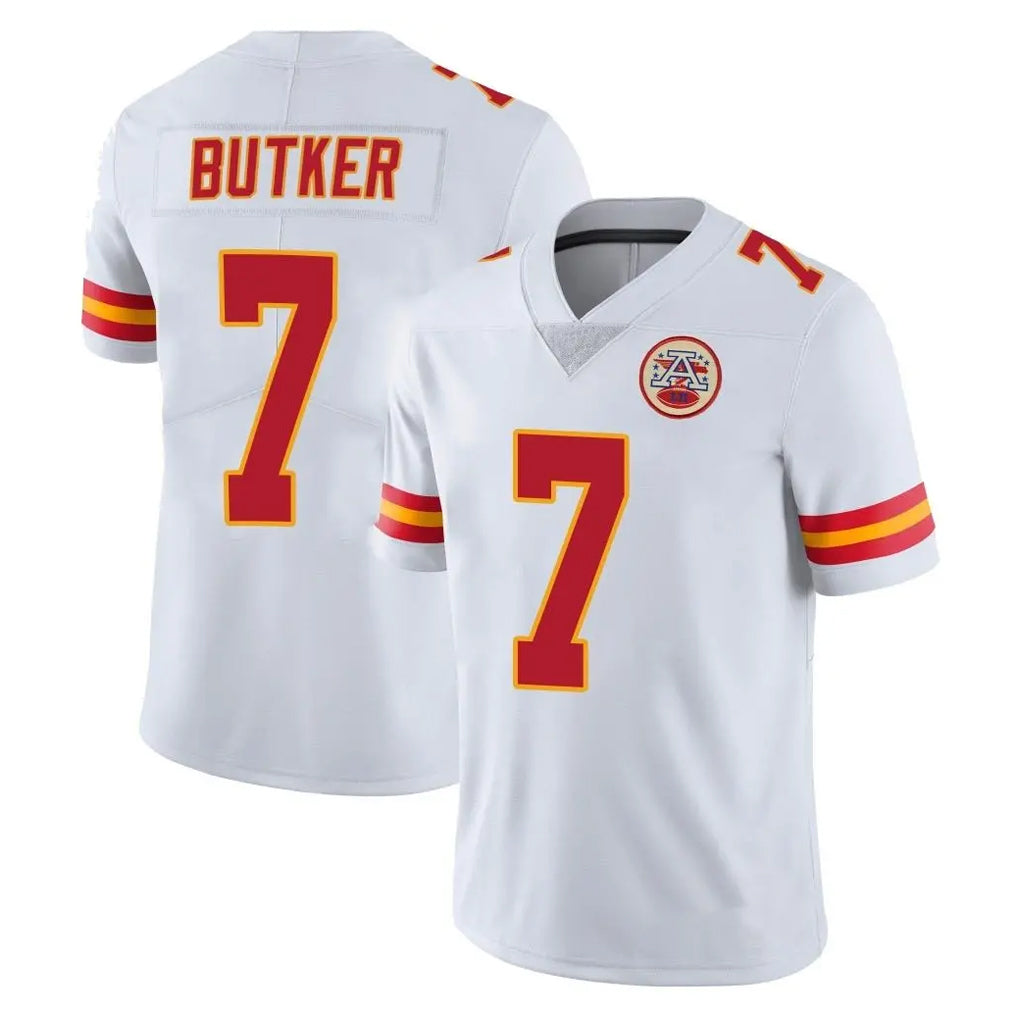 KC.Chiefs #7 Harrison Butker Player White Limited Vapor Untouchable Home Game BALCE Stitched Jerseys