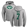 NY.Jets #7 Geno Smith Player Gray LOGO Pullover Hoodies Limited Game BALCE Stitched Jerseys