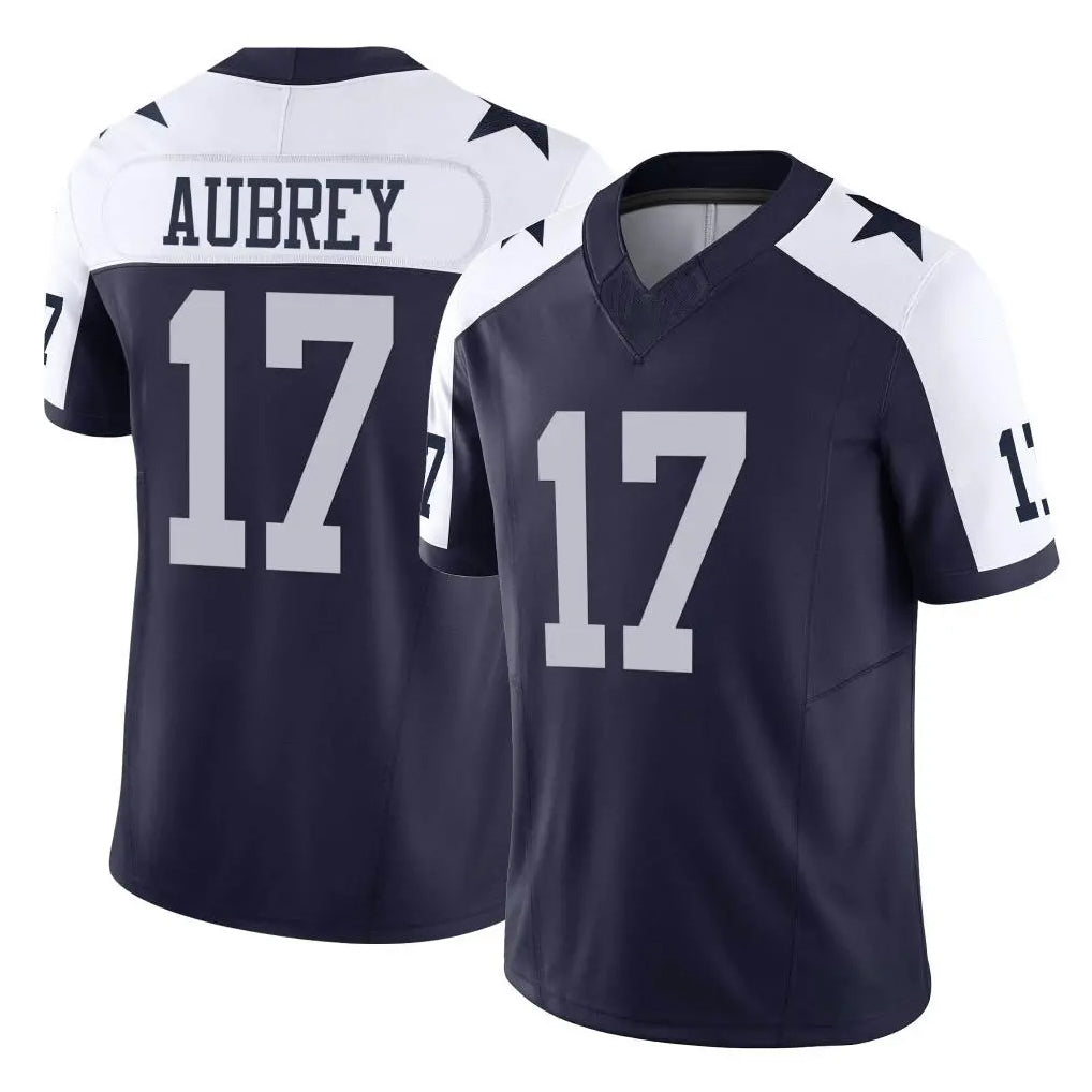 D.Cowboys #17 Brandon Aubrey Player Navy-White Limited Alternate Vapor F.U.S.E. Home Game BALCE Stitched Jerseys