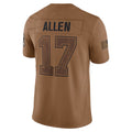 B.Bills #17 Josh Allen Player Brown Salute To Service Limited BALCE Stitched Jerseys
