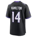 B.Ravens #14 Kyle Hamilton Player Black Home Game BALCE Stitched Jerseys