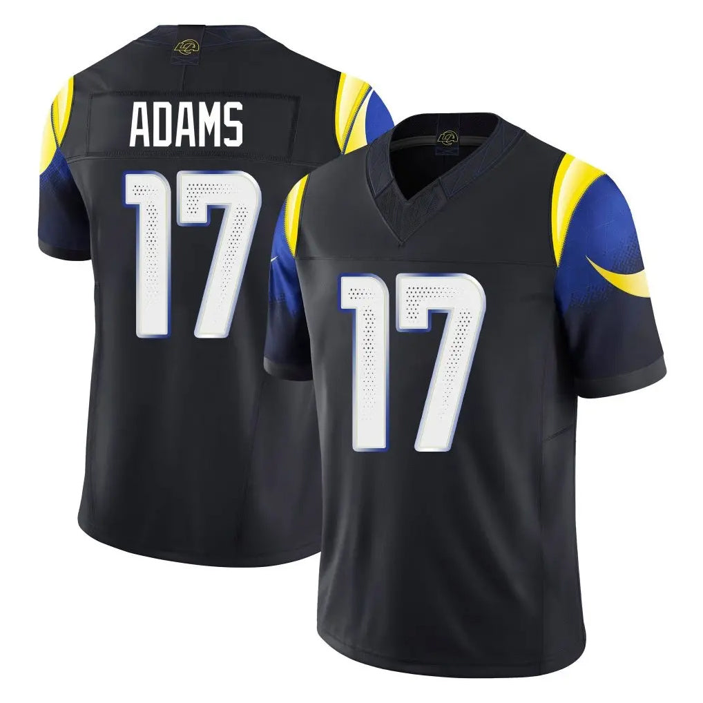LA.Rams #17 Davante Adams Player Black Midnight Rivalries Collection Limited Home Game BALCE Stitched Jerseys