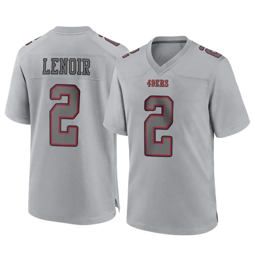 SF.49ers #2 Deommodore Lenoir Player Gray Atmosphere Fashion Home Game BALCE Stitched Jerseys