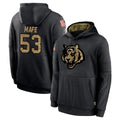 C.Bengals #53 Boye Mafe Player Black Salute to Service Pullover Hoodies Limited BALCE Stitched Jerseys