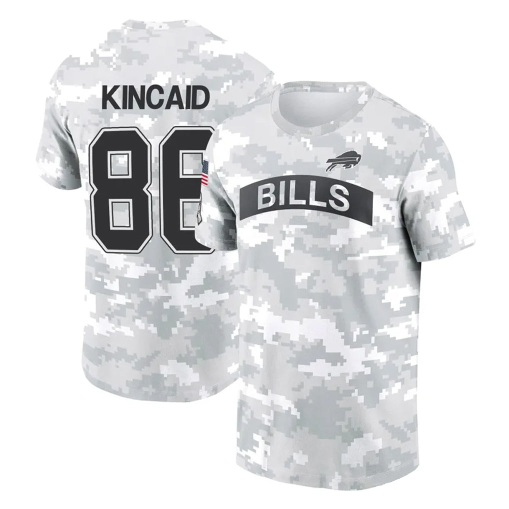 B.Bills #86 Dalton Kincaid Player Arctic Camo Salute to Service T-Shirt Hoodies BALCE Stitched Jerseys
