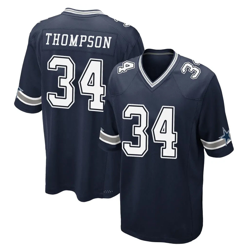 D.Cowboys #34 Jalen Thompson Player Navy Home Game BALCE Stitched Jerseys