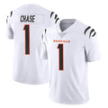 C.Bengals #1 Ja'Marr Chase Player White Vapor Untouchable Limited Home Game BALCE Stitched Jerseys