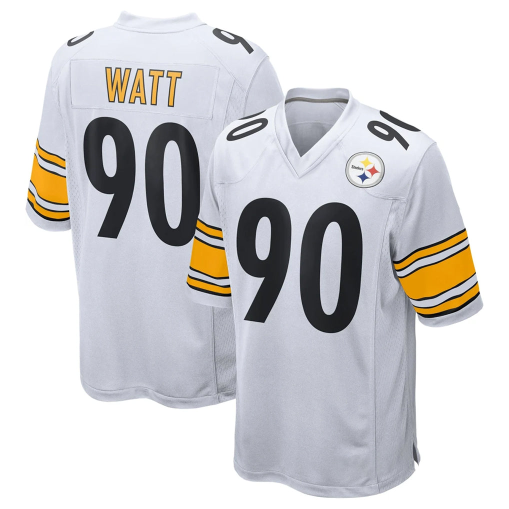 P.Steelers #90 T.J. Watt Player White Home Game BALCE Stitched Jerseys